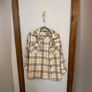 Hem & Thread Women’s Plaid Jacket size MEDIUM